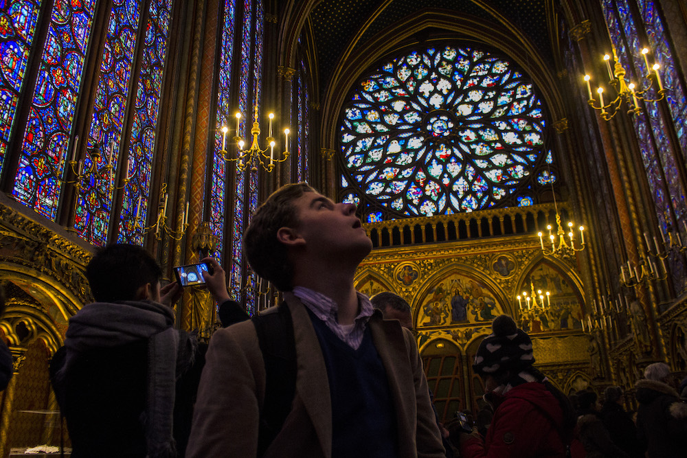 Visiting the magnificent Sainte-Chapelle